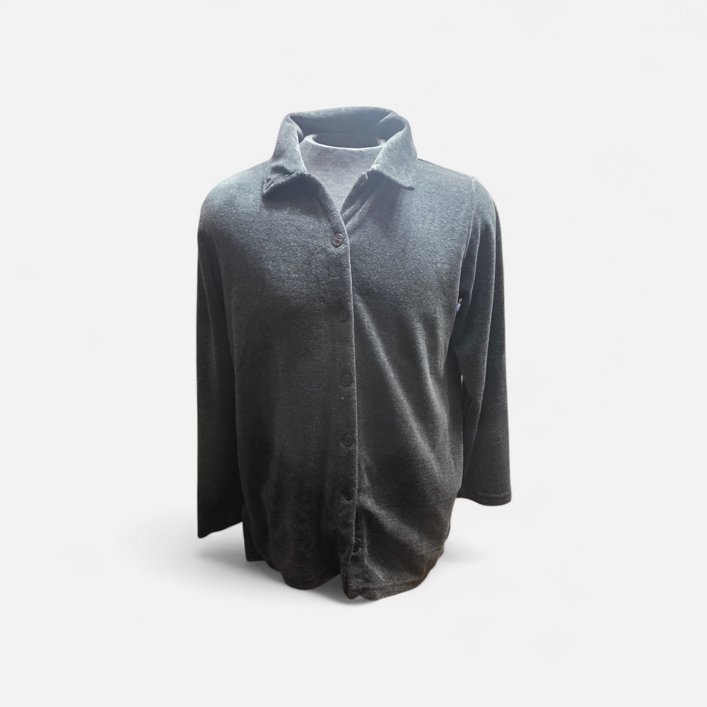 Charcoal Button-Up Shirt